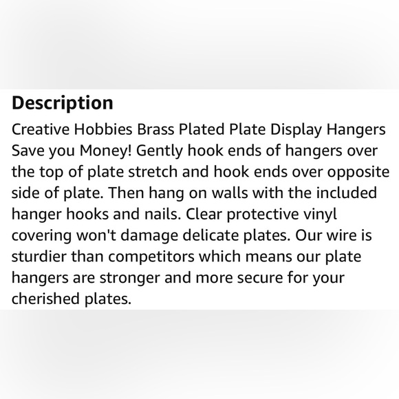 🍽️3 Deluxe Plate Hangers for Large Plates🍽️ ~fits 10” to 14” diameter🆕 - Picture 8 of 12